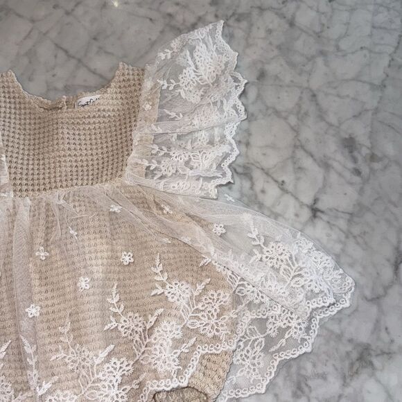 NWOT SWEET GABBY NUDE BODYSUIT DRESS 18/24M - Picture 6 of 6